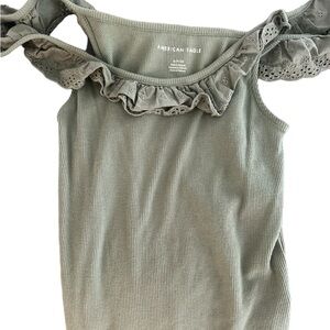 American Eagle Green Off the Shoulder Top